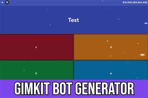 Using a <b>Gimkit</b> <b>bot</b> gives an unfair advantage to the user, as it allows them to answer questions with high accuracy and speed. . Gimkit bot generator